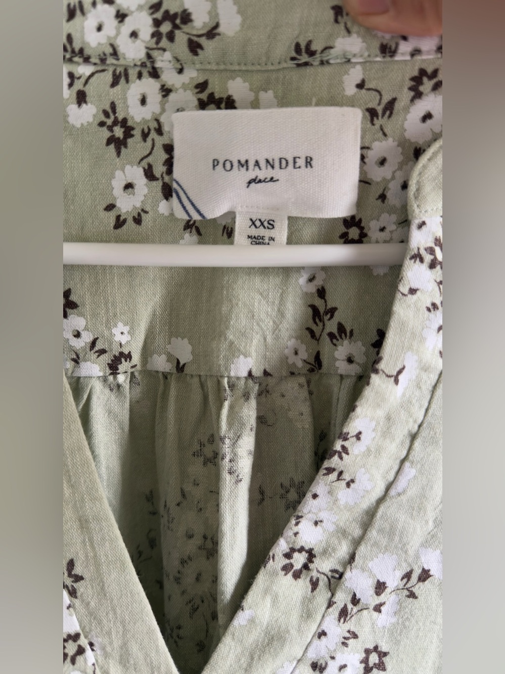 Pomander Place Tuckernuck Green Ditsy Floral Kenzo Dress XXS - Picture 5 of 6